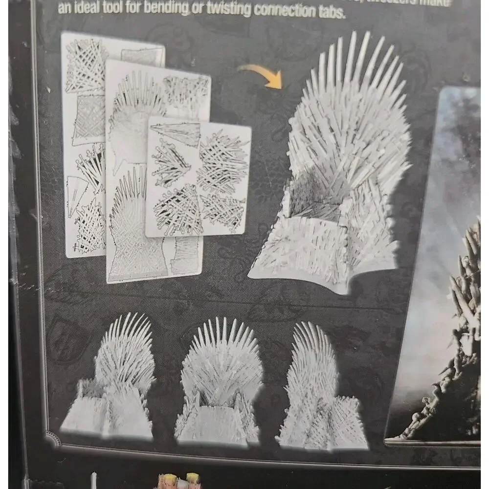 2019 Game of Thrones Iron Throne Metal Earth ICONX 3D Steel Model Kit